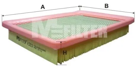 Фото Фільтр повітряний Fiat Fiorino 1.3/1.4/1.6 88-01 M-FILTER (K203) зображення 1