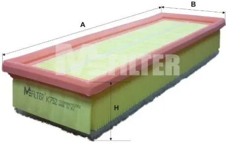 Фільтр повітряний Citroen Berlingo/Peugeot Partner 1.6HDI 08 M-FILTER K 752 Купити в Україні