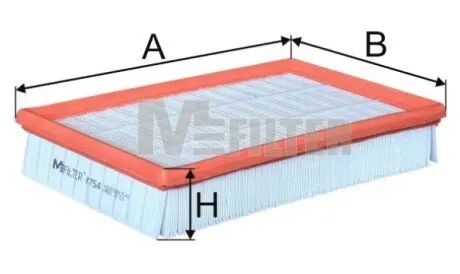 Фільтр повітряний M-FILTER K 754 Купити в Україні