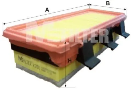 Фільтр повітряний Renault Kangoo 1.9D (на клямках) M-FILTER K781 Купити в Україні