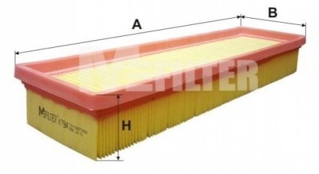 Фільтр повітряний 1.4 16V Citroen C4 04-/Peugeot 206/307 04- M-FILTER K 794