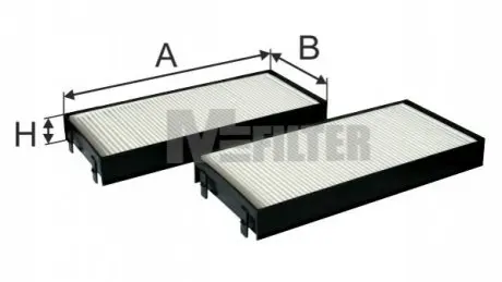 Фільтр салону BMW X5 (E70/F15)/X6 (E71/E72) 2.0-4.8 07- (к-кт 2шт) M-FILTER K90112 Купити в Україні