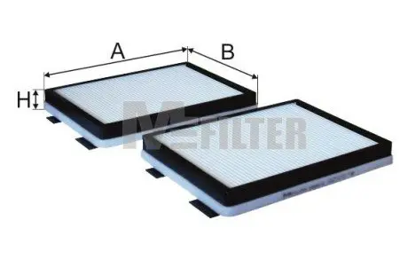 Фільтр салону BMW 5 (E39) 97-04 (к-кт 2шт.) M47/M52/M54/M57/M62 M-FILTER K9052 Купити в Україні