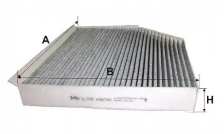 Фільтр салону Audi A4/A6 1.8-4.2TFSI 07- (вугільний) M-FILTER K9070C Купити в Україні