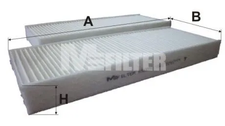 Фильтр салона NISSAN NAVARA, PATHFINDER 05- (2шт.) (выр-во) M-FILTER K90752 Купить в Украине