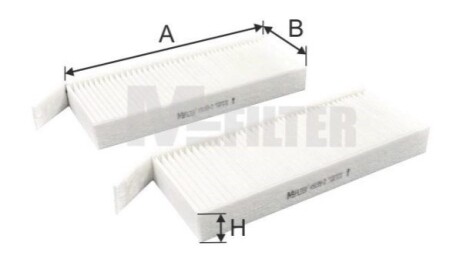 Фільтр салону Peugeot 308 13- (к-кт 2 шт) M-FILTER K91992