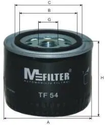 Фільтр масляний M-FILTER TF 54 Купити в Україні