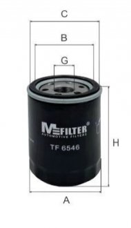 Фільтр масляний Nissan 1.3/1.6/2.0 M-FILTER TF 6546