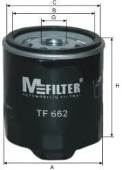 Фильтр масляный Caddy II 1.4/1.6i / Golf IV/V/Seat M-FILTER TF 662 Купить в Украине