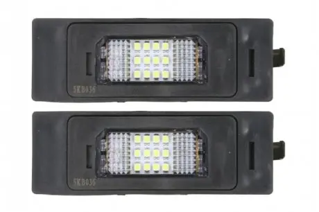 Підсвітка номерного знаку LED, комплект колір світла: білий, 12В,, з дозволом для використання на дорогах загального користування BMW 1 (E81), 1 (E87), 1 (F20), 1 (F21), 6 (F12), 6 (F13) 06.04 M TECH CLP003