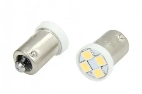 LED лампочка LED, 2шт, LED, 12В, max. 0,32Вт, колір світла Білий, тип гнізда BA9S, без дозволу використання на дорогах загального використання, для авто без CAN-Bus M TECH LB009W