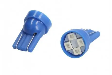 LED лампочка LED, 2шт, LED, 12В, max. 0,32Вт, колір світла синя, тип гнізда W2,1X9,5D, без дозволу використання на дорогах загального використання, для авто без CAN-Bus M TECH LB017B