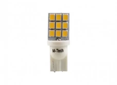 LED лампочка LED, 2шт, LED, 12В, max. 1,3Вт, колір світла Білий, тип гнізда W2,1X9,5D, без дозволу використання на дорогах загального використання, для авто без CAN-Bus M TECH LB021W