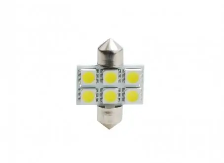LED лампочка LED, 2шт, LED, 12В, max. 1,44Вт, колір світла Білий, тип гнізда SV8,5-8, довжина: 31мм, без дозволу використання на дорогах загального використання, для авто без CAN-Bus M TECH LB027W