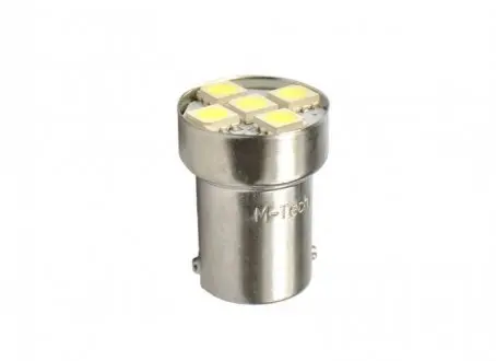 LED лампочка LED, 2шт, LED, 12В, max. 1,2Вт, колір світла Білий, тип гнізда BA15S, без дозволу використання на дорогах загального використання, для авто без CAN-Bus M TECH LB075W
