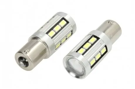 LED лампочка LED, 2шт, LED, 12В, max. 4Вт, колір світла Білий, тип гнізда BA15S, без дозволу використання на дорогах загального використання M TECH LB355W