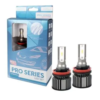 LED лампочка (Набір 2шт) H11 12В 40Вт, без дозволу використання на дорогах загального використання, PGJ 19-2, для авто із CAN-Bus, Білий 5700K M TECH LSPRONG11