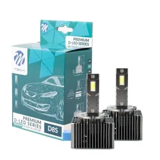 LED лампочка (Набір 2шт) D8S 12/24В 35Вт, без дозволу використання на дорогах загального використання, PK32D-1, для авто із CAN-Bus, Білий 6000K M TECH LZXD8S