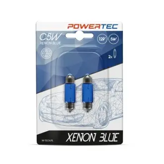 Лампа допоміжна, 2шт, C5W, Xenon Blue, 12В, max. 5Вт, колір світла білий, max. 6000K, тип гнізда SV8,5, довжина: 36мм, без дозволу використання на дорогах загального використання, 2 лампи M TECH PTZXB3302B Купити в Україні