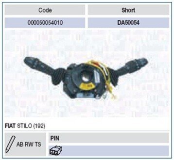 Подрулевой переключатель MAGNETI MARELLI 000050054010