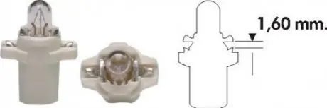 Автолампа 12V 2W B8.3d (в щиток приладів/біла) (PB3 2W 12V) Magneti Marelli 002051000000 Купити в Україні