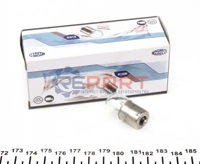 Фото Автолампа R10W 24V 10W BA15s Standard 24V (R10W 24V) MAGNETI MARELLI (004009100000) зображення 1