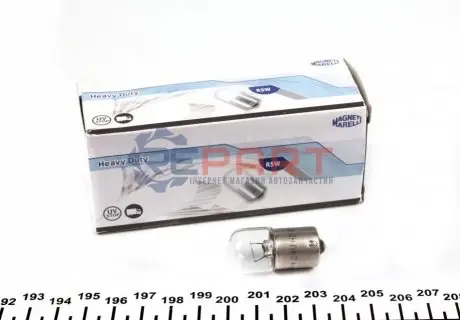 Фото Автолампа R5W 24V 5W BA15s Heavy Duty (R5W 24V HD) MAGNETI MARELLI (004667100000) зображення 1