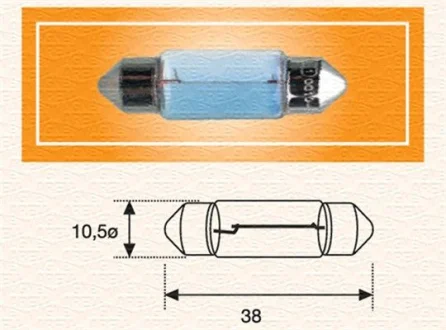 Автолампа B2,4W SV8,5-8 10 W прозрачная Magneti Marelli 009461100000