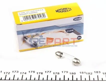Автолампа C10W 12V 10W SV8.5-8 Standard (L=38/d=10.5) (C10W 12V) Magneti Marelli 009461100000 Купити в Україні