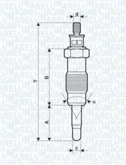 Свічка розжарювання Magneti Marelli 062580704304 Купити в Україні
