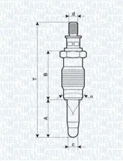 Свічка розжарювання Magneti Marelli 062900005304 Купити в Україні