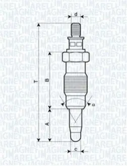 Свеча накаливания Magneti Marelli 062900008304 Купить в Украине