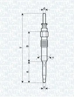 Свеча накаливания Magneti Marelli 062900039304 Купить в Украине