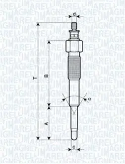 Свеча накаливания Magneti Marelli 062900041304