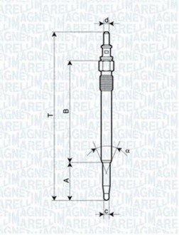 Свеча накаливания MAGNETI MARELLI 062900052304