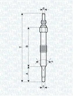 Свічка розжарювання Magneti Marelli 062900067304 Купити в Україні