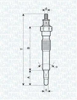 MAGNETI MARELLI OPEL свічка розжарювання ASTRA 1.7DT 91-98 двигун.ISUZU Magneti Marelli 062900092304 Купити в Україні