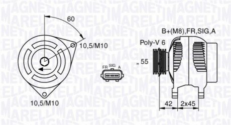 Генератор MAGNETI MARELLI 063377416010 (фото 1)