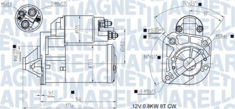 Стартер MAGNETI MARELLI 063721442010 (фото 1)