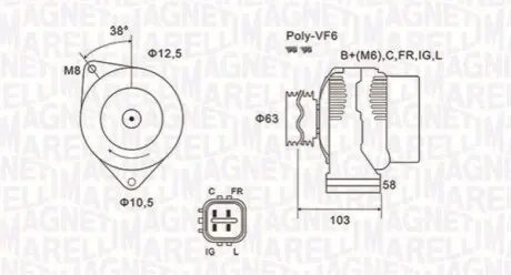 Генератор Magneti Marelli 063731727010