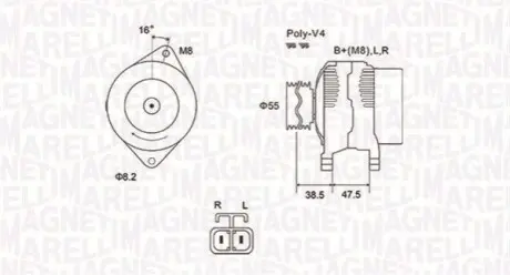 Генератор Magneti Marelli 063731798010
