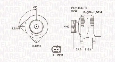 Генератор Magneti Marelli 063731820010