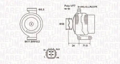 Генератор Magneti Marelli 063731965010