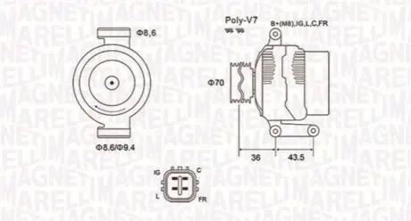 Генератор Magneti Marelli 063731980010