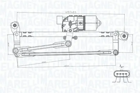 Система склоочисників Magneti Marelli 064351737010