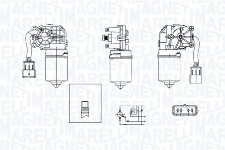 Мотор склоочисника MAGNETI MARELLI 064370900010