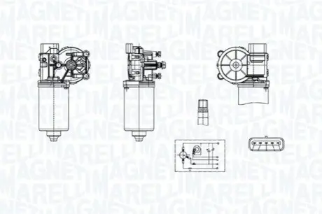 Двигун склоочисника Magneti Marelli 064376400010