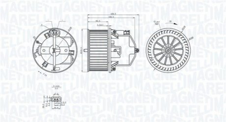 Моторчик печки Land Rover Freelander 06-14/Range Rover Evoque 11-19 MAGNETI MARELLI 069412352010 (фото 1)