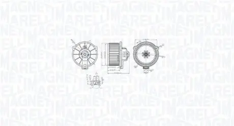 Вентилятор салону TOYOTA AVENSIS, CARINA E VI, COROLLA, COROLLA VERSO 1.4-2.4 04.92-03.09 Magneti Marelli 069412768010