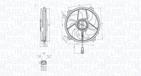 Вентилятор охолодження двигуна MAGNETI MARELLI 069422839010 (фото 1)